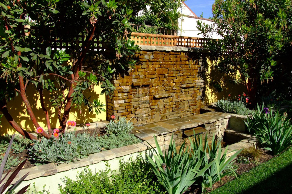 Two Tier Stacked Stone Water Feature